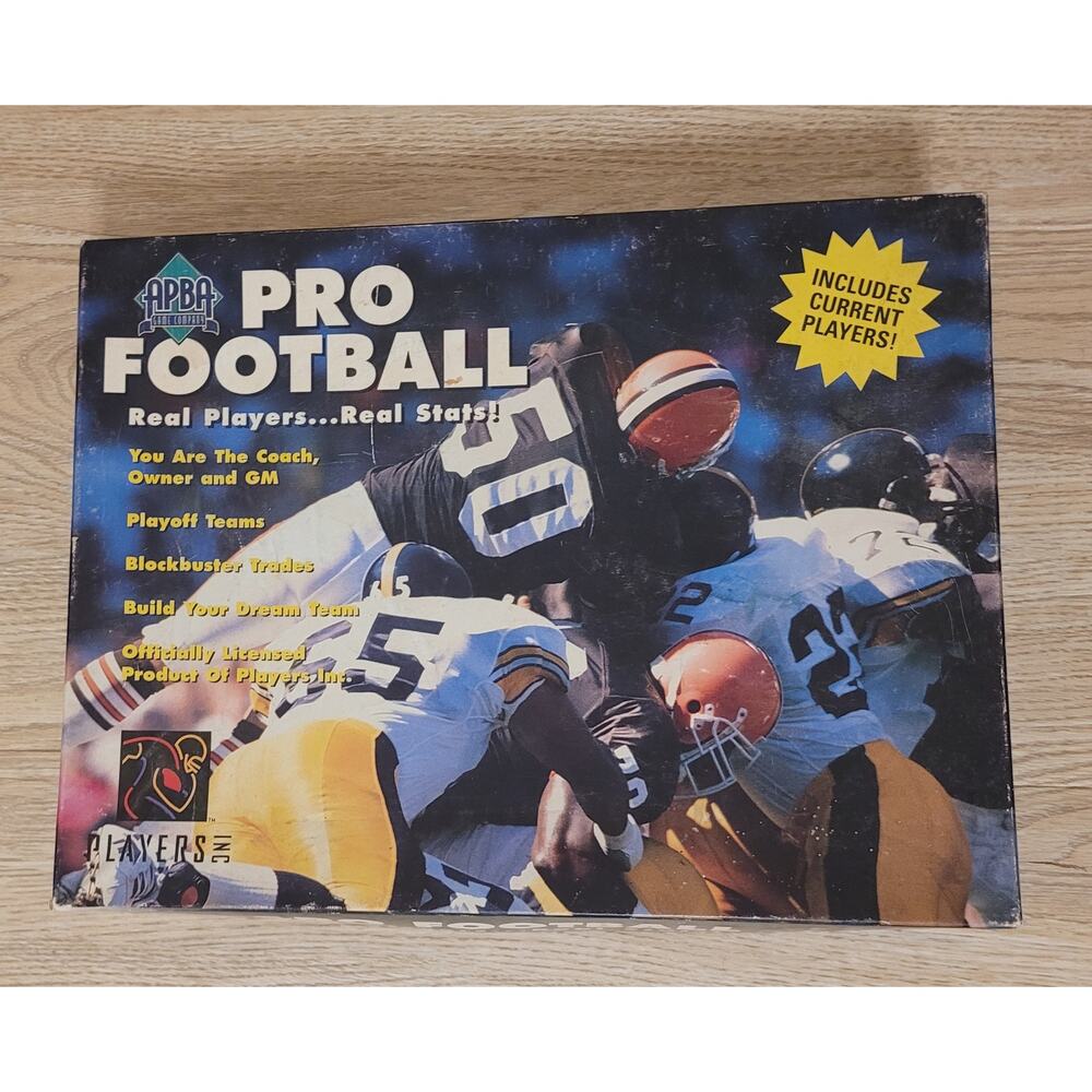 APBA Football  APBA Pro League Football Game (1994-1995 Playoff Tea Box Fair/EX